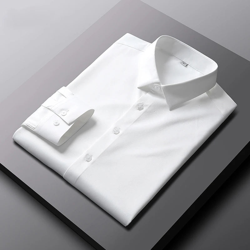 Men's Casual Long Sleeved Solid Shirt