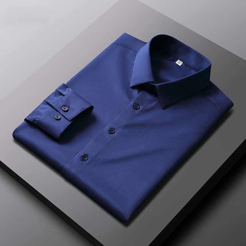 Men's Casual Long Sleeved Solid Shirt