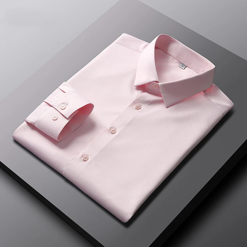 Men's Casual Long Sleeved Solid Shirt