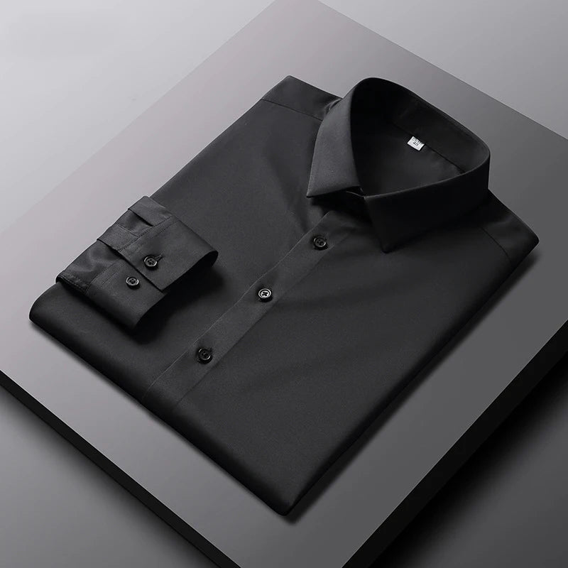Men's Casual Long Sleeved Solid Shirt